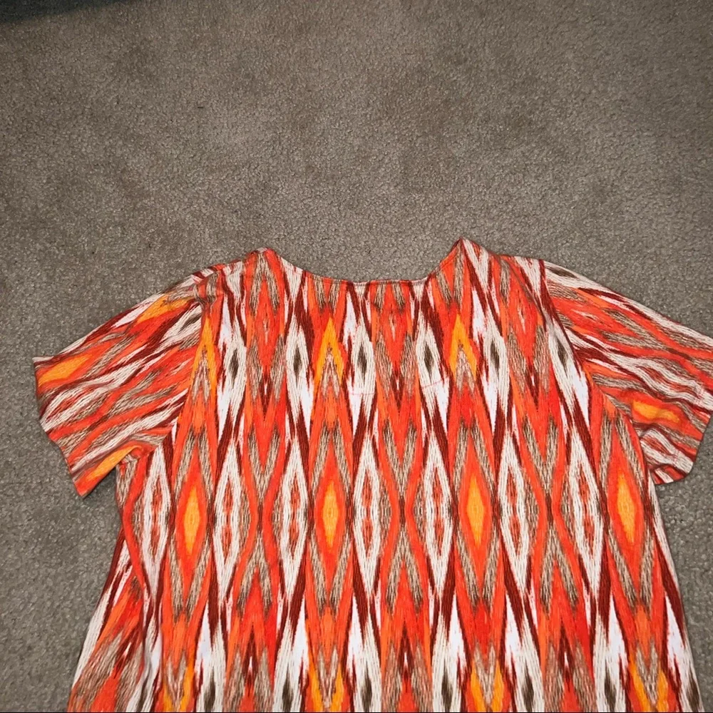 Alfred Dunner Orange, White & Maroon Shirt size PL - Picture 8 of 9